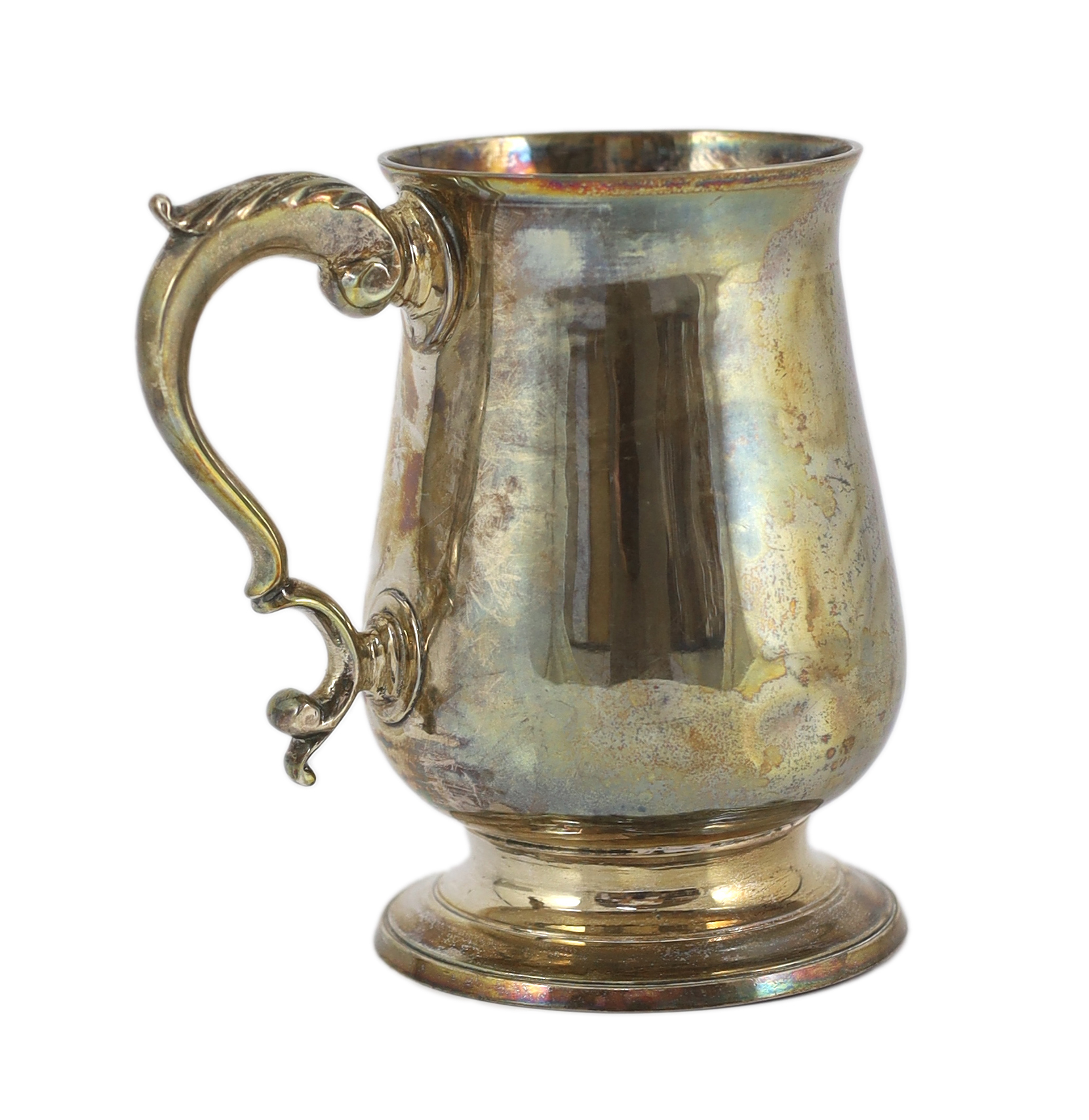 A George III silver baluster pint mug, by Peter & Ann Bateman